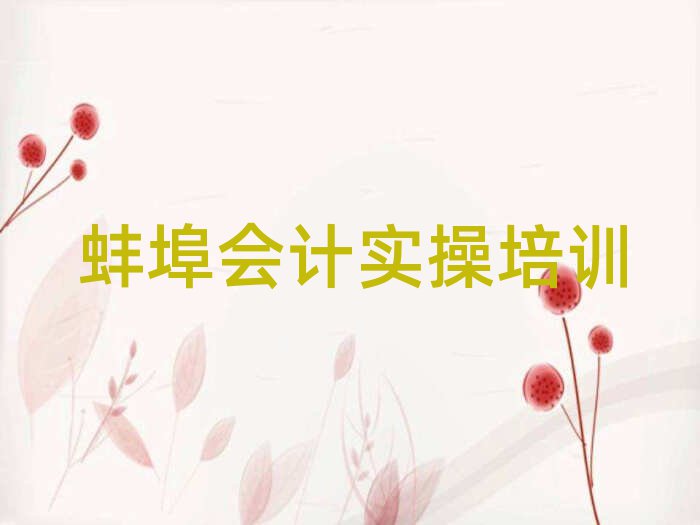 7月蚌埠在哪里可以学会计做账排名公布