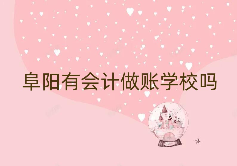阜阳有会计做账学校吗