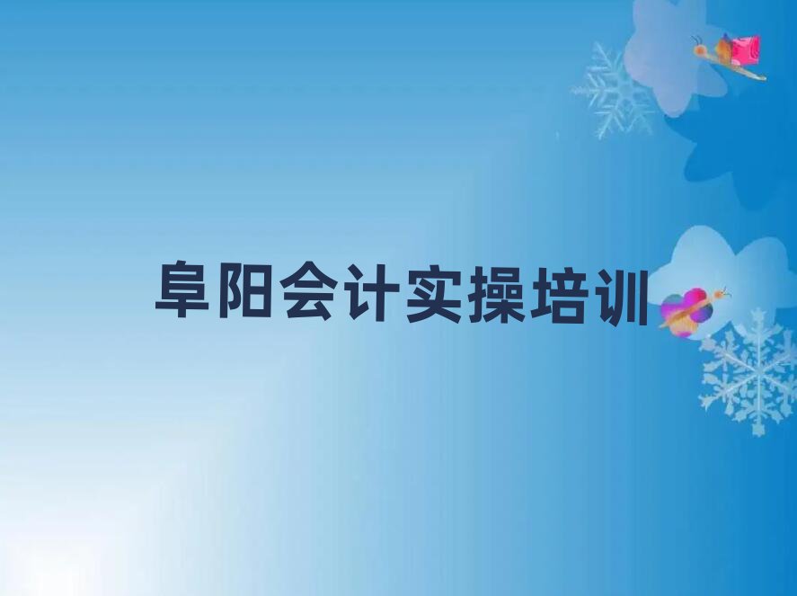 阜阳有会计做账学校吗