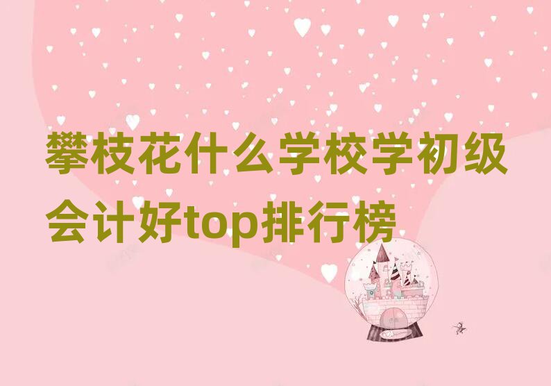 攀枝花什么学校学初级会计好top排行榜