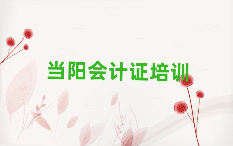 当阳会计证线上培训榜首揭秘一览详细名单