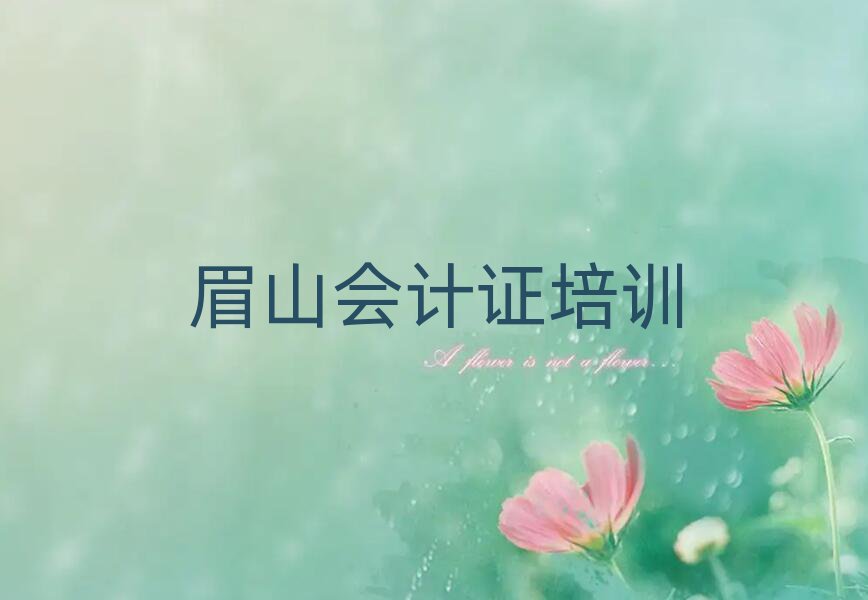 眉山会计证网校名单榜首出炉